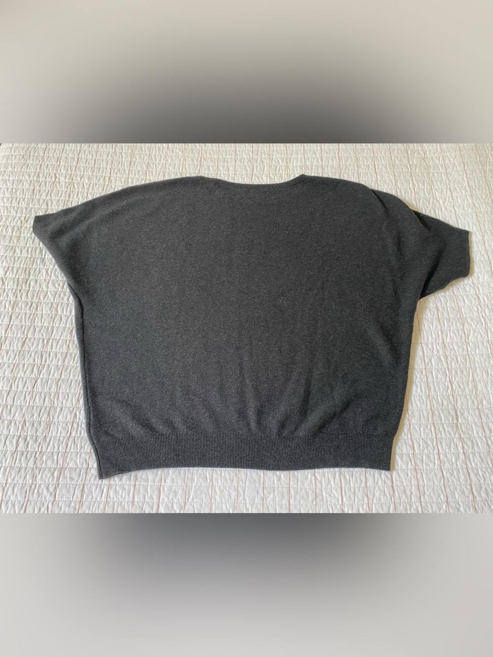 Quince Lightweight Cotton Link Stitch Dolman Sweater, Size Large - Picture 5 of 8